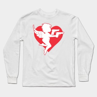 Valentine Cupid Pistols Lite Valentine's Day Gift Long Sleeve T-Shirt